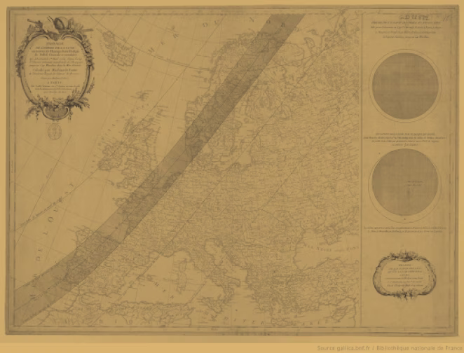 Large old map with diagrams and reference marks