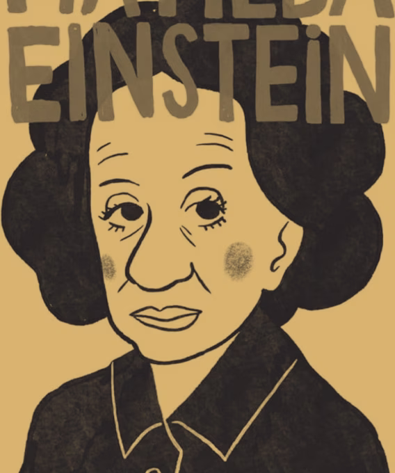 Illustration with the word Einstein above a character